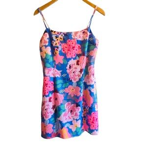 CIDER NWT Floral Barbiecore Mini Slip Dress